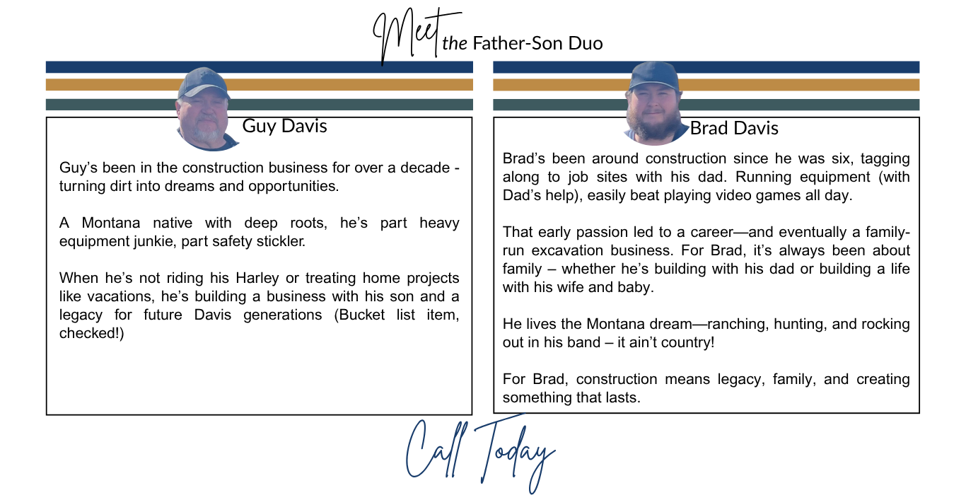 About Us, father-son duo of GBD Construction in Billings, MT